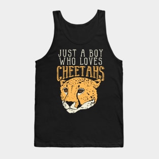 Just A Boy Who Loves Cheetahs Tank Top